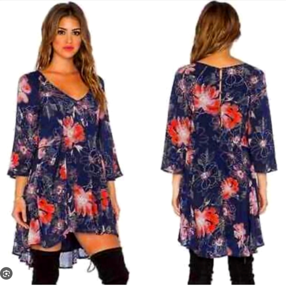 Free People Eyes On You Floral Mini Dress Revolve